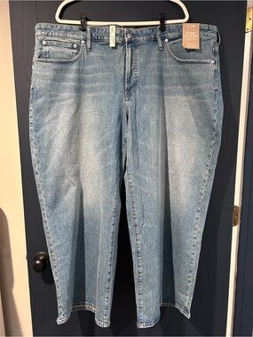 Madewell The Perfect Vintage Wide-Leg Jeans in Light Blue Denim